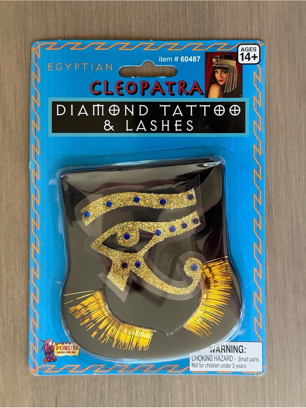 Forum Novelties Cleopatra Egyptian Gold Lashes & Diamond Tattoo Costume Set